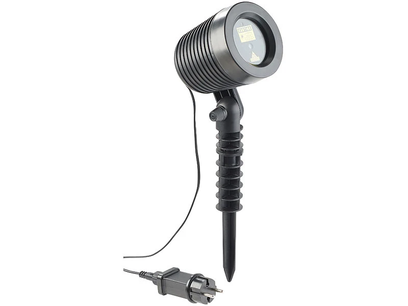 Lunartec Laser Projektor Aussen:Laser-Projektor, Bewegter Sterne Lichteffekt, IP44 (Versandrückläufer) – Bild 3