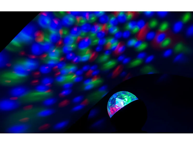Lunartec Discolicht:2er-Set Rotierende 360°-Disco-Leuchten Mit RGB-LED-Farbeffekten, 3 W – Bild 3
