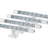 Lunartec LED Kabellos Leiste:Flexible Warmweiße 4in1-LED-Unterbauleuchte, Weiß, 4er-Set