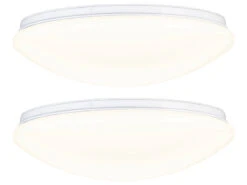 Luminea Deckenlampe LED:2er-Set LED-Wand- & Deckenleuchten Mit 1440 Lumen, Ø 38 Cm, 24 W