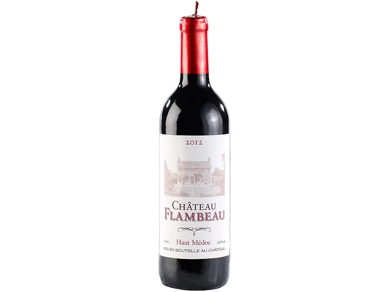 Britesta Kerzen-Flasche:4er-Set Dekorative Wachskerze In Authentischer Weinflaschenform, 29 Cm – Bild 3