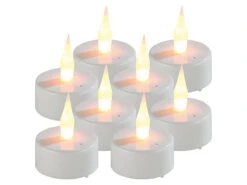 Lunartec LED Teelichter Flackernd:8er-Set LED-Teelichter Mit Luftzugsensor Und Beweglicher Flamme