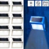 Lunartec Wandleuchte:8er-Set Solar-LED-Wand- & Treppen-Leuchten Für Außen, Edelstahl, 20 Lm