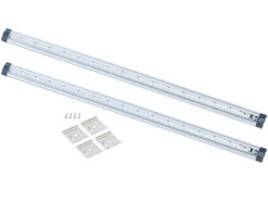 Luminea Unterbauleuchten Küche:LED-Unterbauleuchten 2er-Set, 50 Cm, Touch-Sensor, 5 Watt, 3000 K