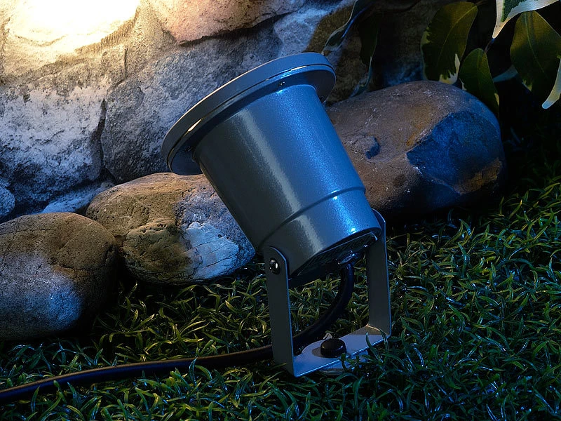 Luminea Pflanzenbeleuchtung:4er-Set Indoor-Pflanzenstrahler, Einflammig, GU10, Grau, 1,5 M Kabel X – Bild 4