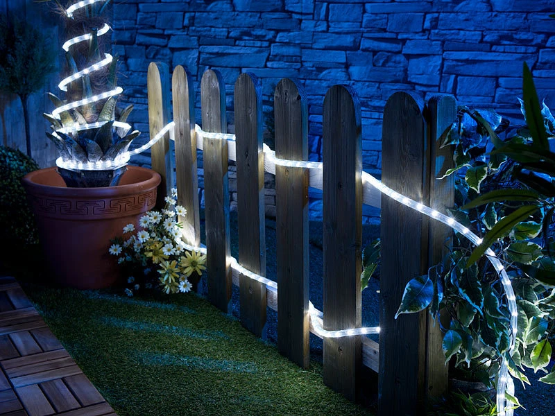 Lunartec Lichtschlauch Außen:LED-Lichtschlauch Für Innen- & Außenbereich, 720 LEDs,20 M, Weiß, IP44 – Bild 4