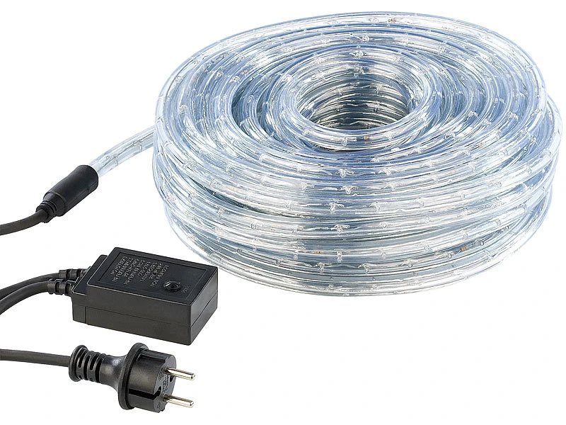 Lunartec LED Lichterschlauch:LED-Lichtschlauch, Innen- & Außenbereich, 720 LEDs, 20 M, Farbig, IP44 – Bild 3
