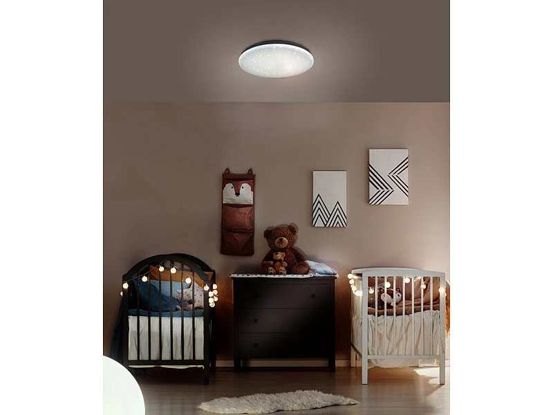 Luminea LED Deckenleuchten:2er-Set LED-Decken-Kinderzimmerleuchten, Sternenhimmel-Effekt, 840 Lm – Bild 5