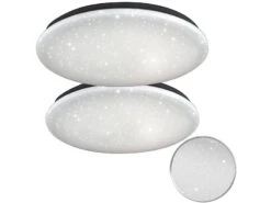 Luminea LED Deckenleuchten:2er-Set LED-Decken-Kinderzimmerleuchten, Sternenhimmel-Effekt, 840 Lm