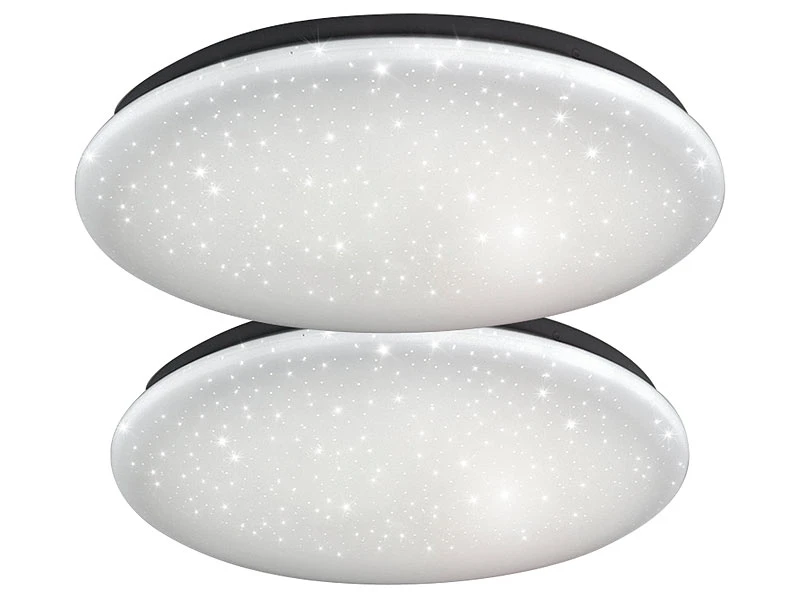 Luminea LED Deckenleuchten:2er-Set LED-Decken-Kinderzimmerleuchten, Sternenhimmel-Effekt, 840 Lm – Bild 2