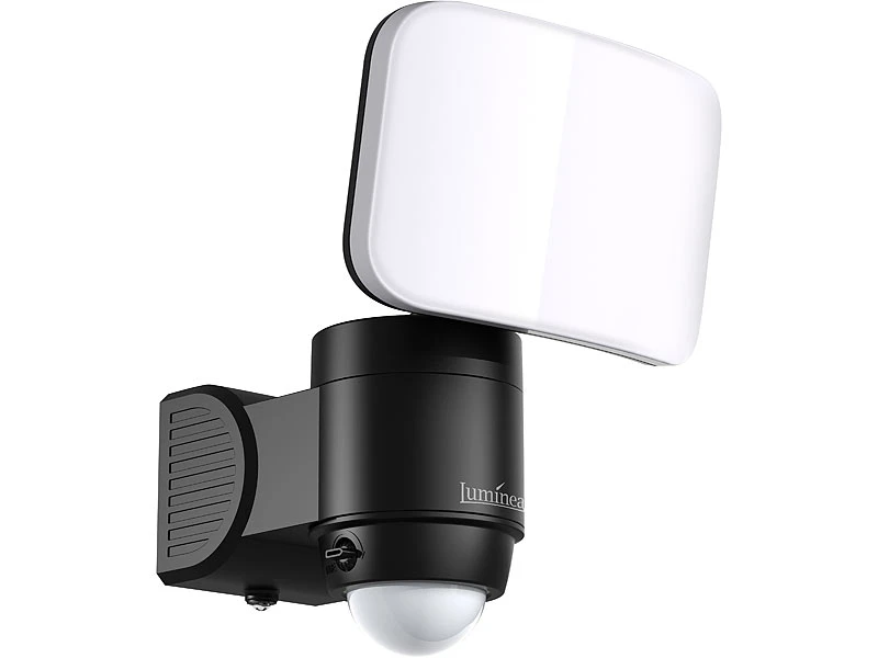 Luminea Aussenlampe:Kabelloser LED-Außenstrahler Mit PIR-Bewegungsmelder, 300 Lm, IP44 – Bild 3