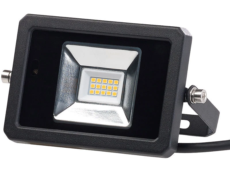 Luminea Aussenstrahler:Wetterfester LED-Fluter, Radar-Bewegungssensor, Fernbedienung, 10 W – Bild 3