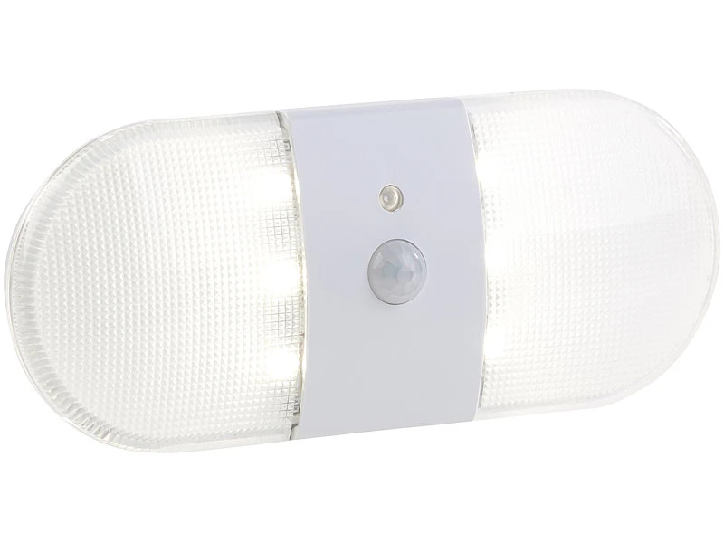 PEARL Wandlicht:Batterie-LED-Wandleuchte, Bewegungs- & Licht-Sensor, 80 Lumen, IP44 – Bild 9