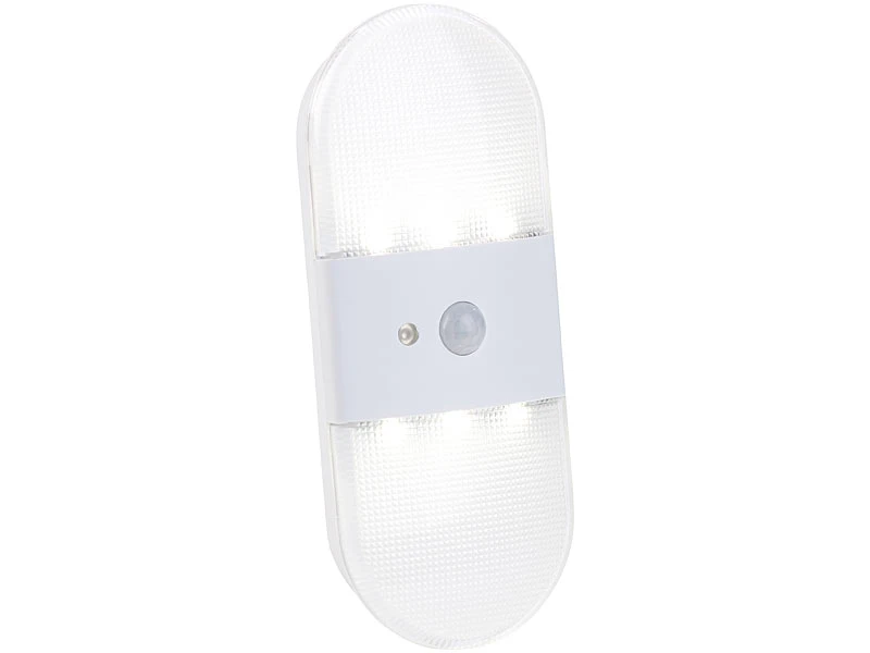 PEARL Wandlicht:Batterie-LED-Wandleuchte, Bewegungs- & Licht-Sensor, 80 Lumen, IP44 – Bild 3