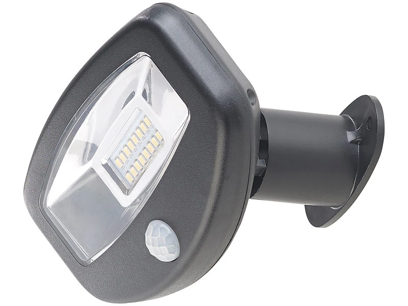 Lunartec Solar Außenstrahler:Solar-LED-Strahler, PIR-Bewegungssensor, 16 LEDs, 100 Lm, 1,2 W, IP44 – Bild 4