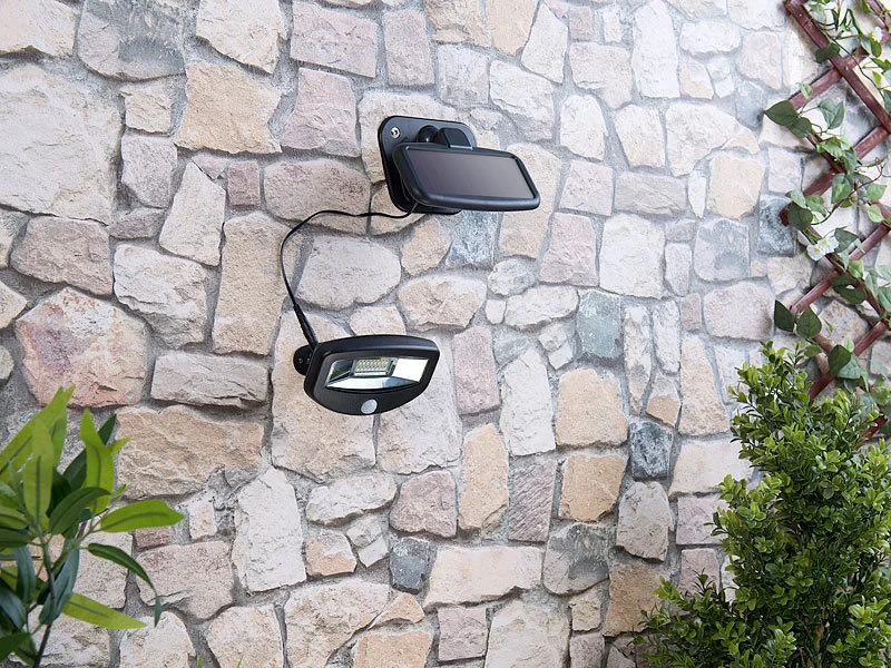 Lunartec Solar Außenstrahler:Solar-LED-Strahler, PIR-Bewegungssensor, 16 LEDs, 100 Lm, 1,2 W, IP44 – Bild 10