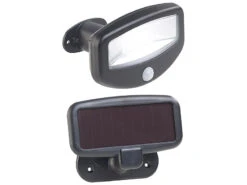 Lunartec Solar Außenstrahler:Solar-LED-Strahler, PIR-Bewegungssensor, 16 LEDs, 100 Lm, 1,2 W, IP44