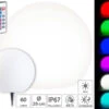 Lunartec Solarkugeln:Solar-LED-Leuchtkugel Mit Fernbedienung, RGBW, 60 Lumen, IP67, Ø 20 Cm