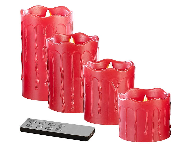 Britesta Weihnachtskranz:Adventskranz Mit Roten LED-Kerzen, Goldfarben Geschmückt – Bild 4