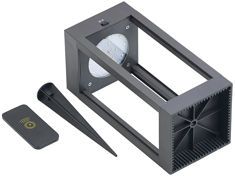 Lunartec Gartenlicht:2er-Set Outdoor-Solar-Laternen, RGB+W-LEDs, Fernbedienung, 80 Lm, 1 W – Bild 6