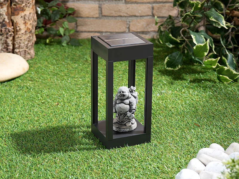 Lunartec Gartenlicht:2er-Set Outdoor-Solar-Laternen, RGB+W-LEDs, Fernbedienung, 80 Lm, 1 W – Bild 14