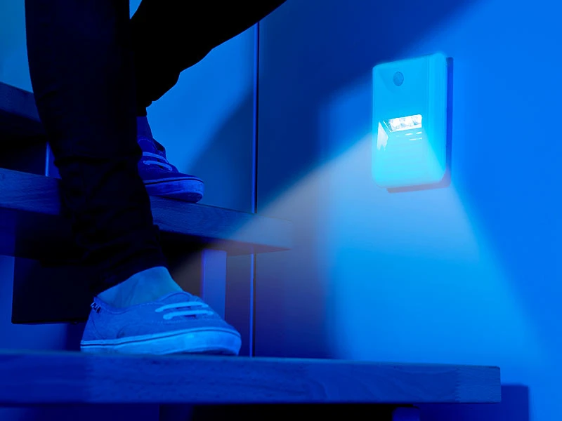 Lunartec LED Treppenbeleuchtung:3er-Set LED-Treppenleuchten & Nachtlichter Mit PIR-Bewegungssensor – Bild 6