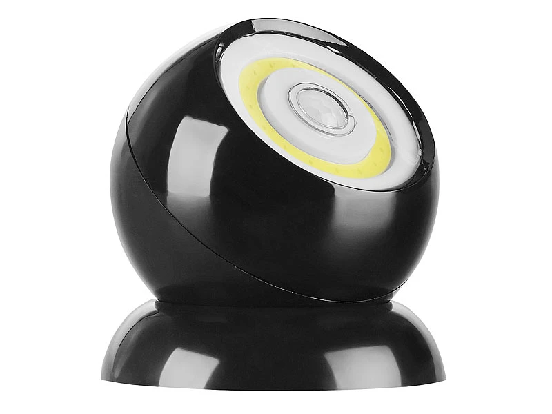 Lunartec Kabellose Lampen:2er-Set Ultrahelle COB-LED-Akku-Leuchten, PIR Sensor, 200 Lm, Schwarz – Bild 13