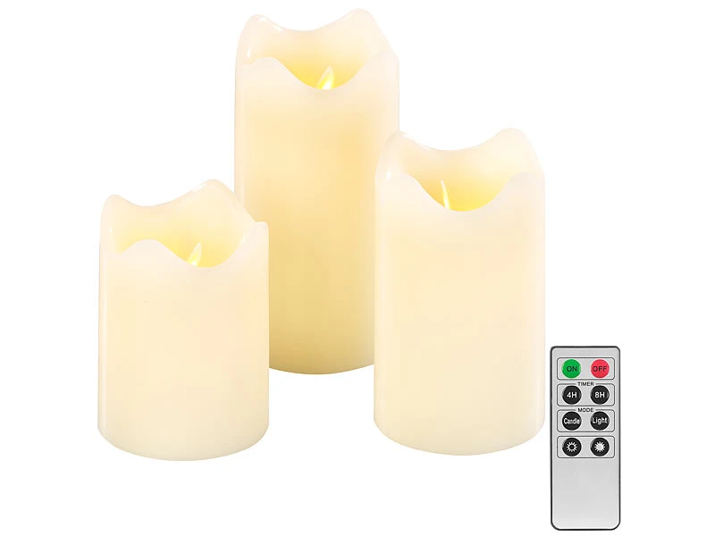 Britesta LED Kerze Timer:12er-Set Dimmbare LED-Echtwachskerzen, Bewegliche Flamme, Fernbedien. – Bild 15