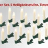Lunartec Weihnachtsbaumkerze:20er-Set LED-Weihnachtsbaum-Kerzen Mit IR-Fernbedienung, Timer, Weiß