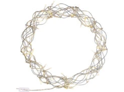 Lunartec LED Kranz:LED-Lichterkranz Für Fenster, Türen U.v.m., 90 Warmweiße LEDs, Ø 30 Cm