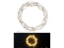 Lunartec Lichterkranz Weihnachten:2er-Set LED-Lichterkränze Für Fenster, Türen U.v.m., 90 Warmweiße LEDs