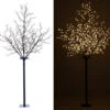 Lunartec LED Lichterbaum Außen:LED-Deko-Baum Mit 600 Beleuchteten Blüten, 250 Cm, Für Innen & Außen