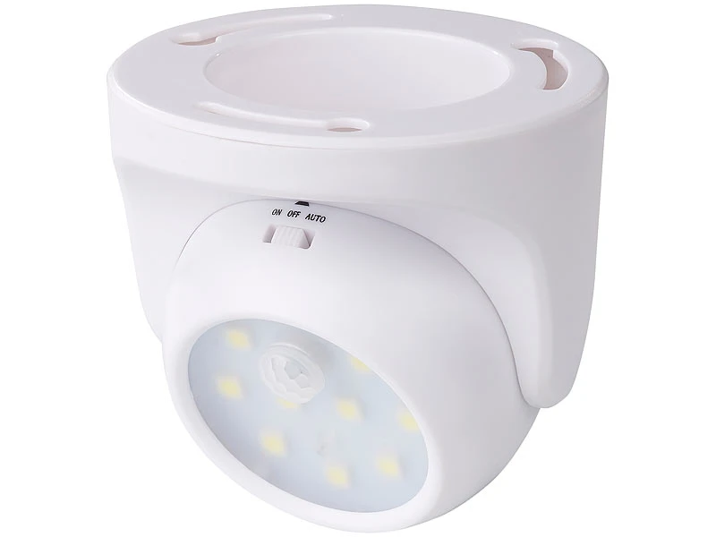 Luminea Bewegungsmelder Batterie:2er-Set Kabellose LED-Strahler, Bewegungssensor, 360° Drehbar,100 Lm – Bild 10