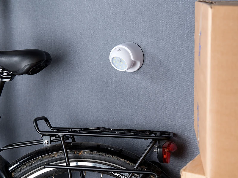 Luminea Bewegungsmelder Batterie:2er-Set Kabellose LED-Strahler, Bewegungssensor, 360° Drehbar,100 Lm – Bild 11