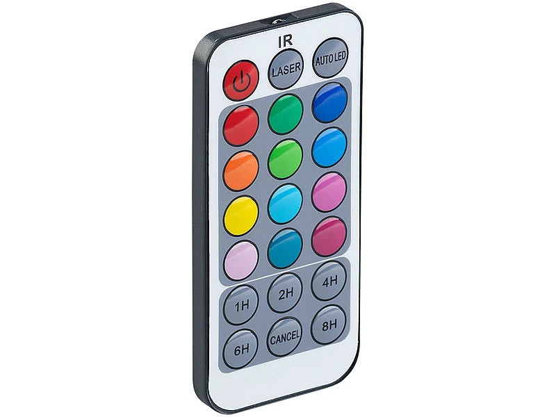 Lunartec LED Projektorkerze:Echtwachskerze Mit Farbwechsel-LED Und Laser-Projektor, Fernbedienung – Bild 9