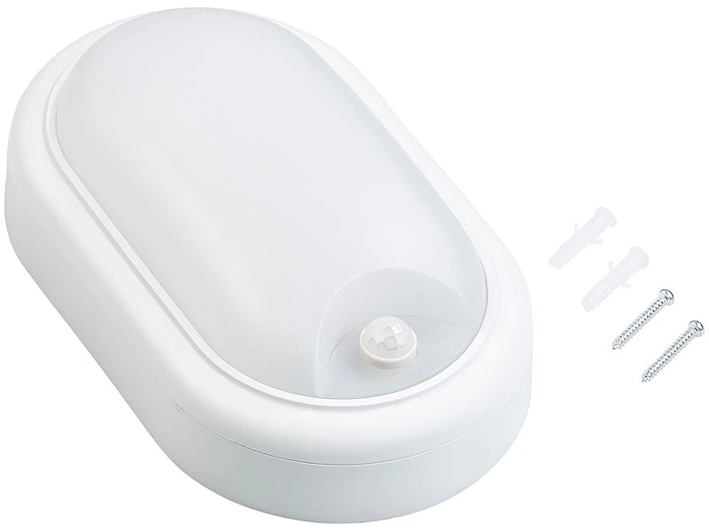 Luminea LED Kellerleuchte:LED-Feuchtraumleuchte, Bewegungssensor, 1.050 Lm, 15 W, IP44, IK08 – Bild 4