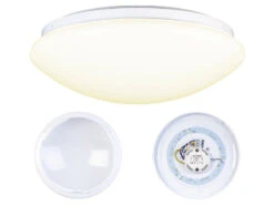 Luminea LED Deckenleuchte Rund:LED-Wand- & Deckenleuchte Mit 720 Lumen, Ø 26 Cm, 12 Watt, Warmweiß