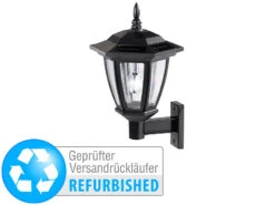 Luminea Solar-LED-Wandleuchten:Nostalgische Solar-LED-Wand-Leuchte Für Außen, Versandrückläufer