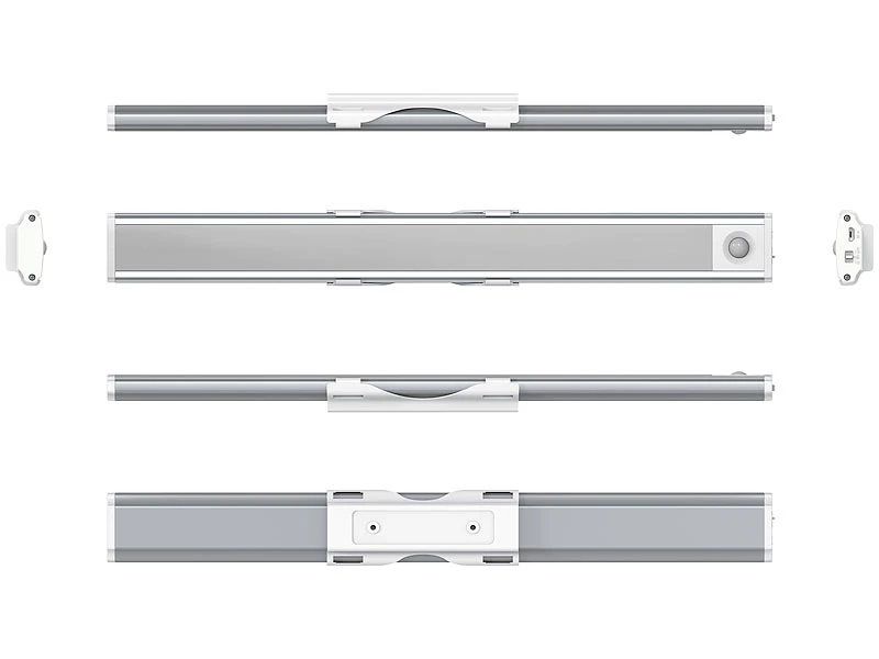 Lunartec Leuchten:2er-Set Akku-LED-Lichtleiste, Licht- & Bewegungssensor, Tageslichtweiß – Bild 4