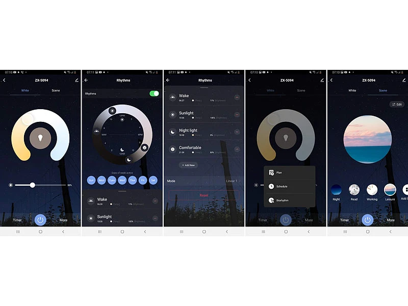 Luminea Home Control Deckenbeleuchtung:Smarte WLAN-Sternen-Deckenleuchte Mit CCT-LEDs, 36 W, 2500 Lm, Ø 48 Cm – Bild 7