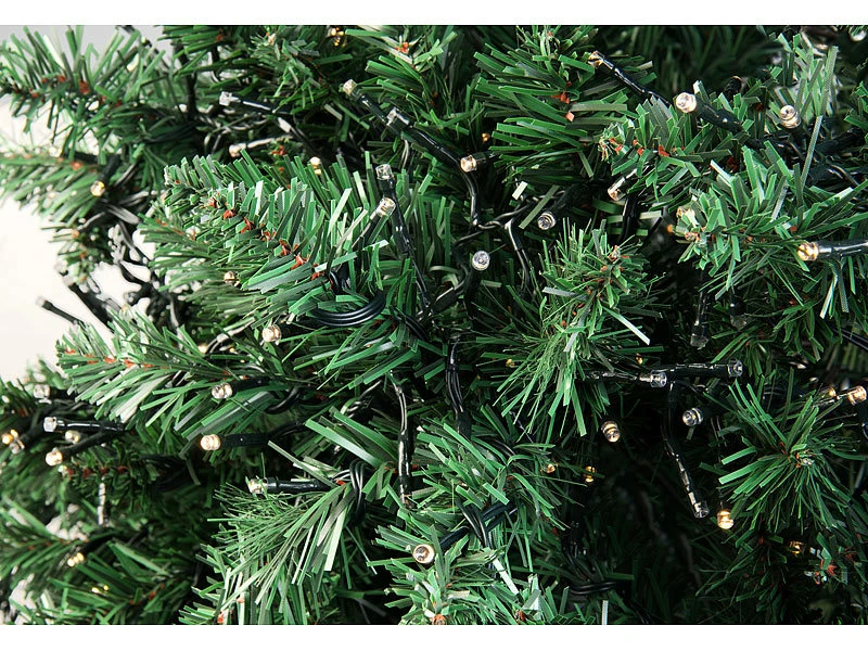 Lunartec Terrassen-Lichterkette:2er LED-Büschel-Lichterkette, 1.000 LEDs, 8 Modi, IP44, 10 M, Warmweiß – Bild 9