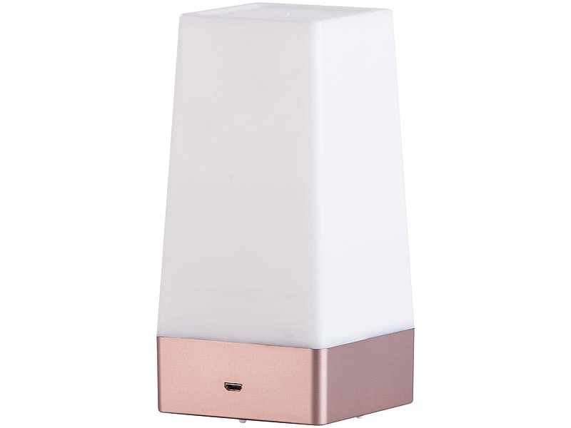 Lunartec LED Akku Tischleuchte:2er-Set LED-Akku-Tischlampen Mit PIR-Bewegungs-Sensor, USB, Warmweiß – Bild 7