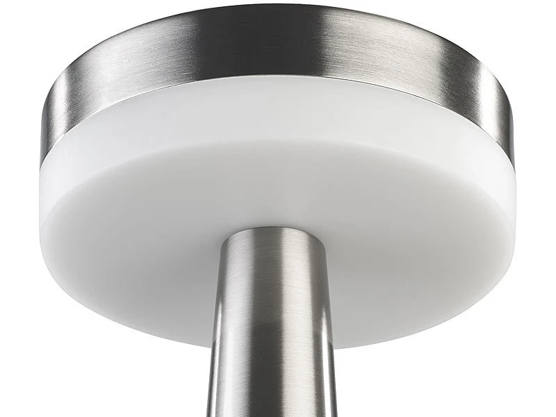 Lunartec LED Tischlampe Kabellos:2er Set LED-Akku-Tischleuchte,3 Dimmstufen,Edelstahl-Optik,1.500 MAh – Bild 7