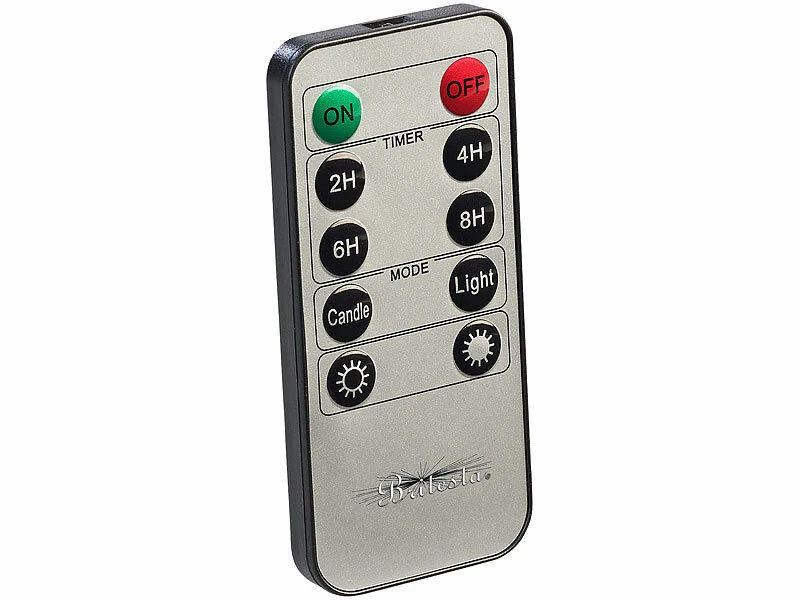 Britesta LED Kerzen Timer:3er-Set LED-Echtwachskerzen In Grauen Acrylgläsern, 3 Größen – Bild 9