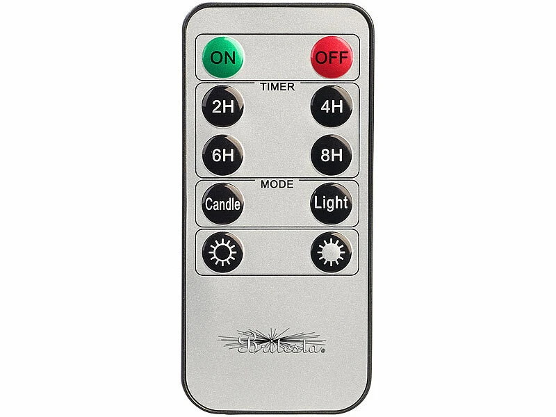 Britesta LED Kerzen Timer:3er-Set LED-Echtwachskerzen In Grauen Acrylgläsern, 3 Größen – Bild 8