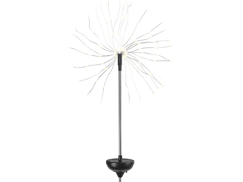 Lunartec Solar-LED-Gartenlampe:2er-Set Garten-Solar-Lichtdekos Mit Je 120 LEDs, Kupferdraht, IP44 – Bild 4