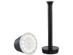 Lunartec Kabellose Tischlampe:Smarte Outdoor-Tischlampe, RGB-CCT-LEDs, App, Bluetooth, 2er-Set