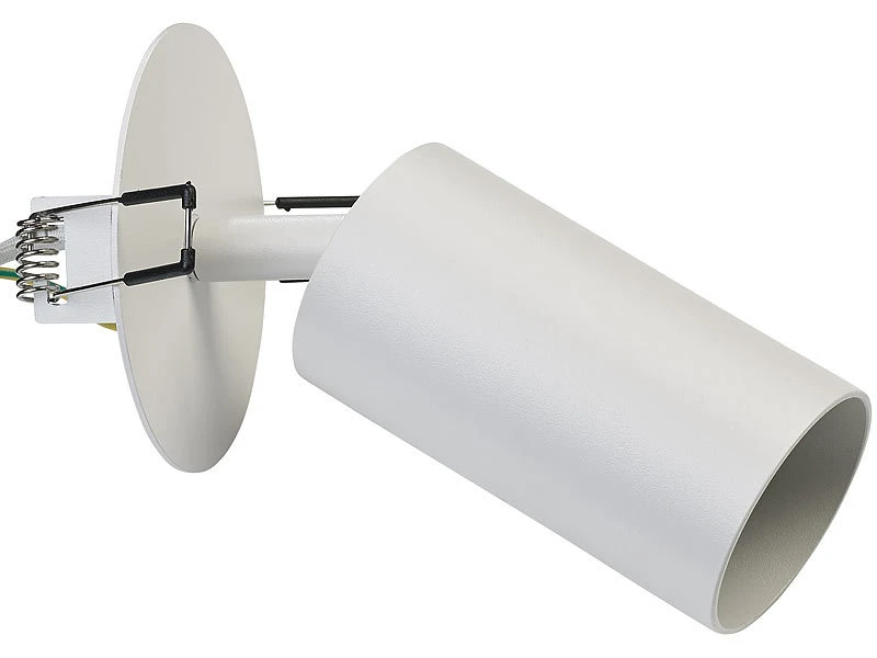 Luminea LED Deckenstrahler:Schwenkbarer Alu-Wand- & Deckenspot, Weiß, Mit WLAN-LED-Spot – Bild 6