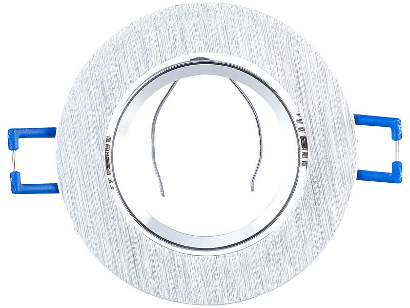 Luminea Einbaulampen-Fassungen:6er-Set Einbaustrahler-Rahmen, Einstellbarer Abstrahlwinkel, Alu – Bild 11