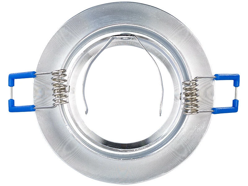 Luminea Einbaulampen-Fassungen:6er-Set Einbaustrahler-Rahmen, Einstellbarer Abstrahlwinkel, Alu – Bild 7